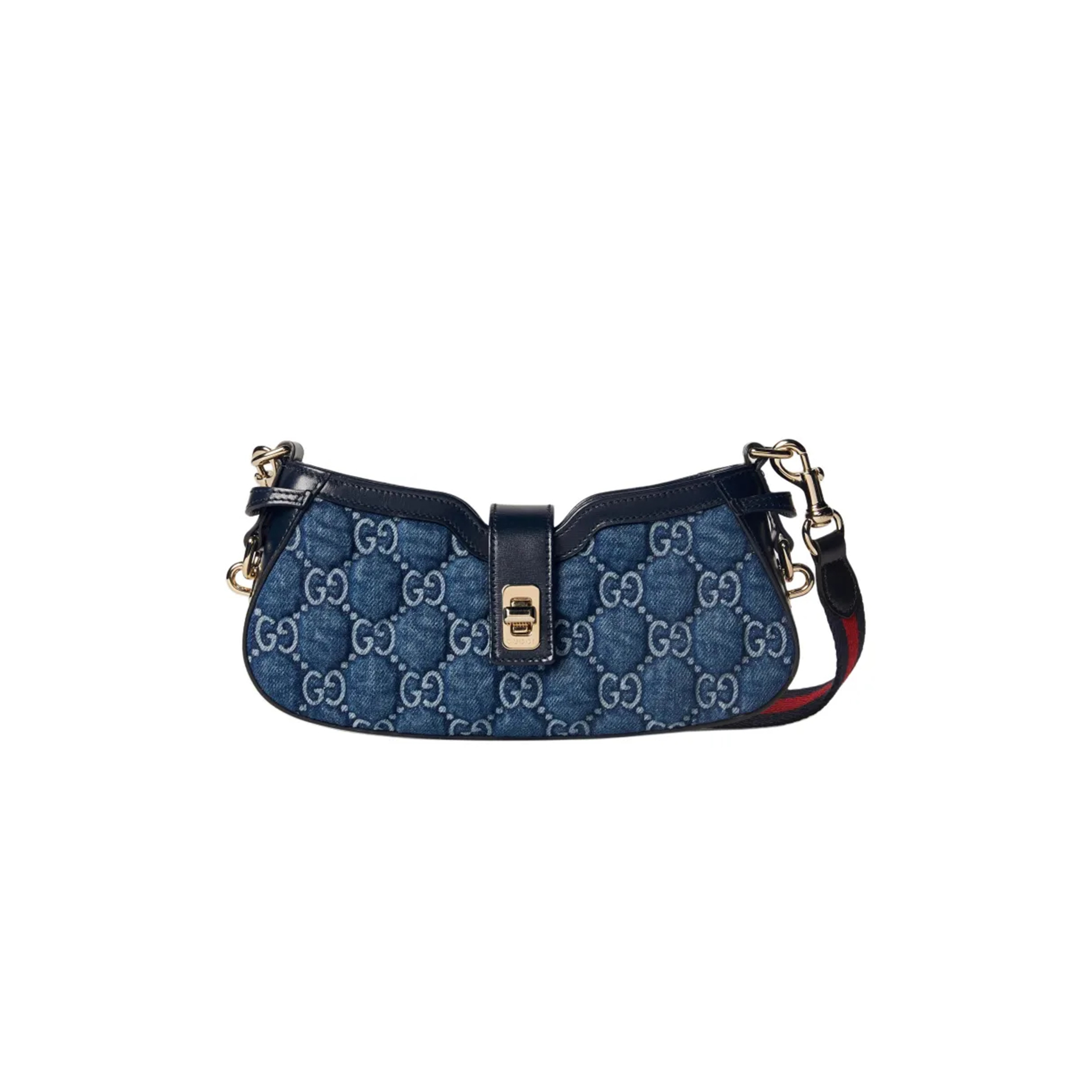 G*u*i denim shoulder bag 786015 (24*12*5cm)